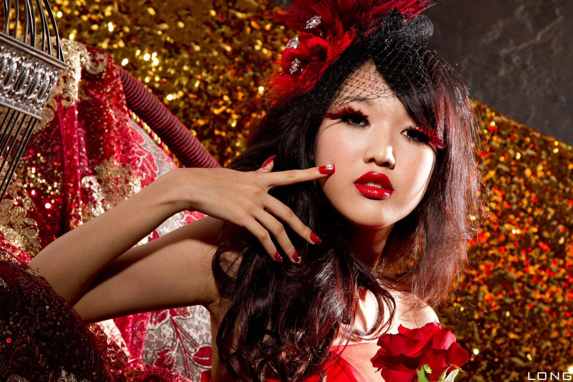 [Phiên bản đặc biệt BEAUTYLEG] Buổi chụp ảnh tại studio: Jill Yu Fuyu - Bộ ảnh cưới màu đỏ - 7