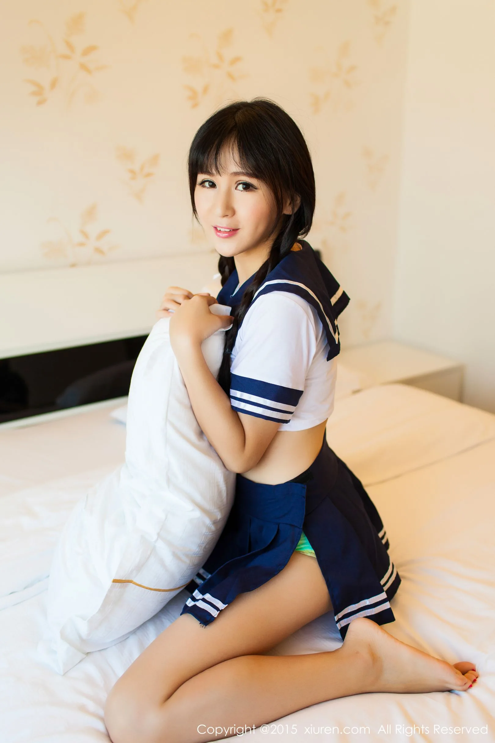 [Xiuren.com] Số 405 Tang Yuchen TYC - Bộ ảnh thời trang nữ sinh mặc đồng phục thủy thủ + quần short gợi cảm - 35